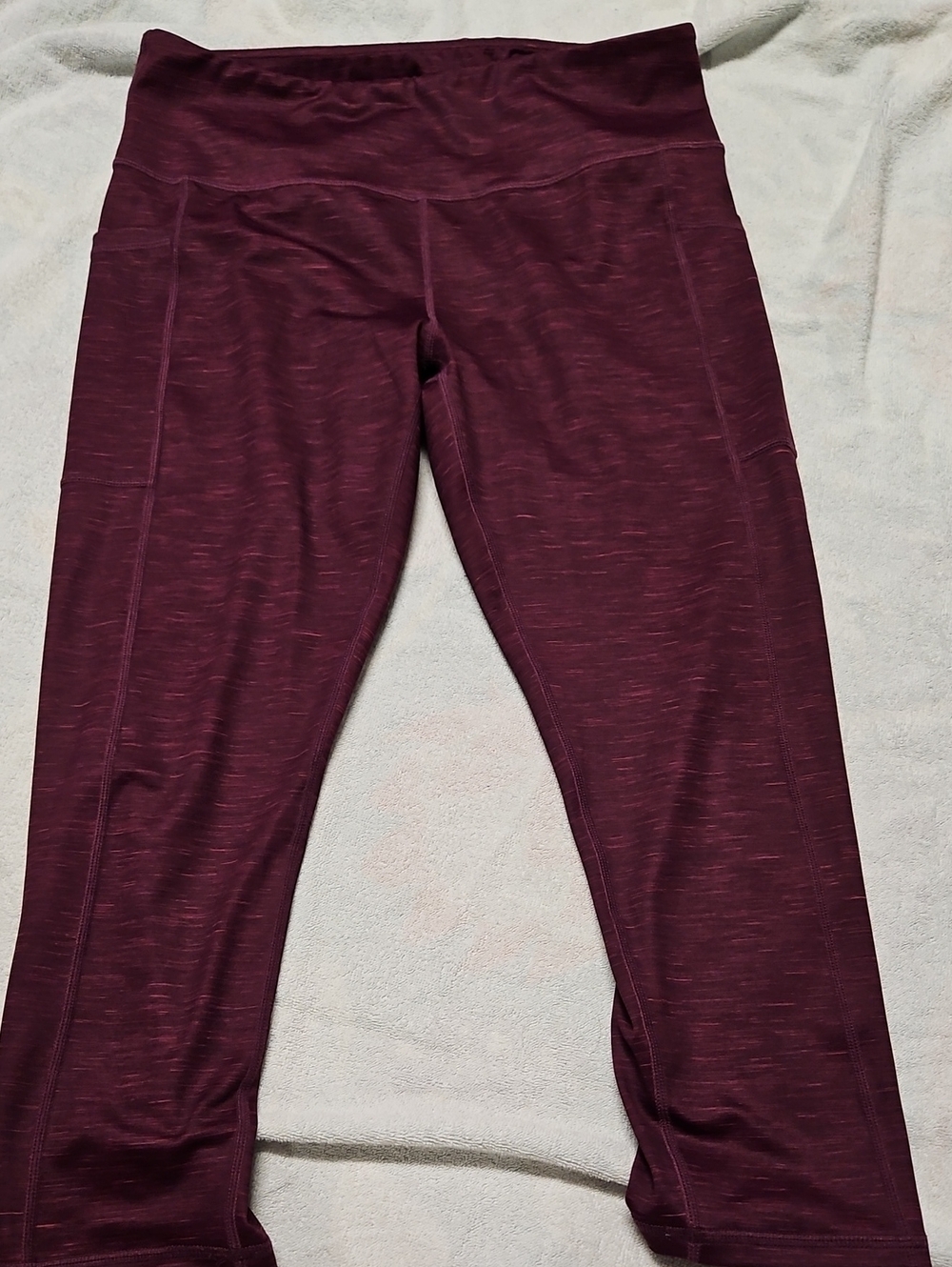 Constantly Varied Gear Maroon Capris with Subtle Heathering